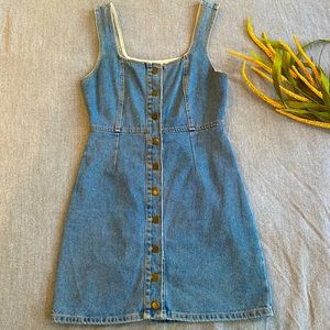 Urban Outfitters Mini Denim Button Up Dress Size 4